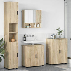Bathroom Furniture Set 4 pcs 61 x 35 x 64 cm Sonoma oak