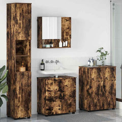 Bathroom Furniture Set 4 pcs 61 x 35 x 64 cm Smoked oak