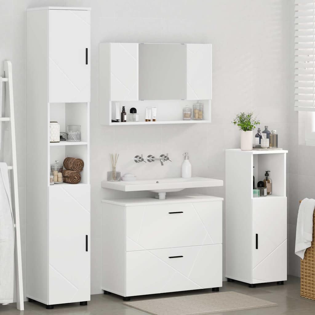 Bathroom Furniture Set 4 pcs White