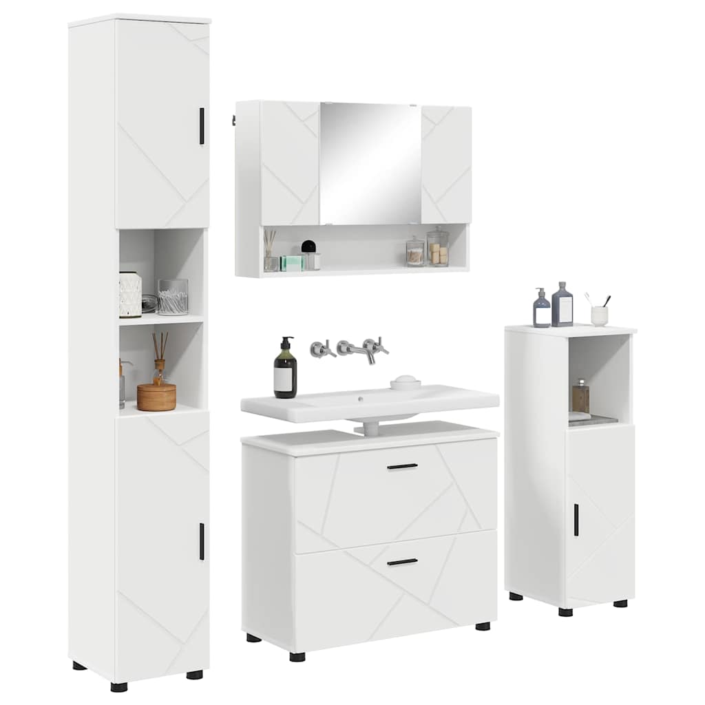 Bathroom Furniture Set 4 pcs White