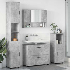 Bathroom Furniture Set 4 pcs Concrete grey