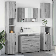 Bathroom Furniture Set 5 pcs Grey sonoma