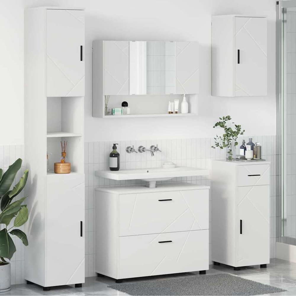 Bathroom Furniture Set 5 pcs White