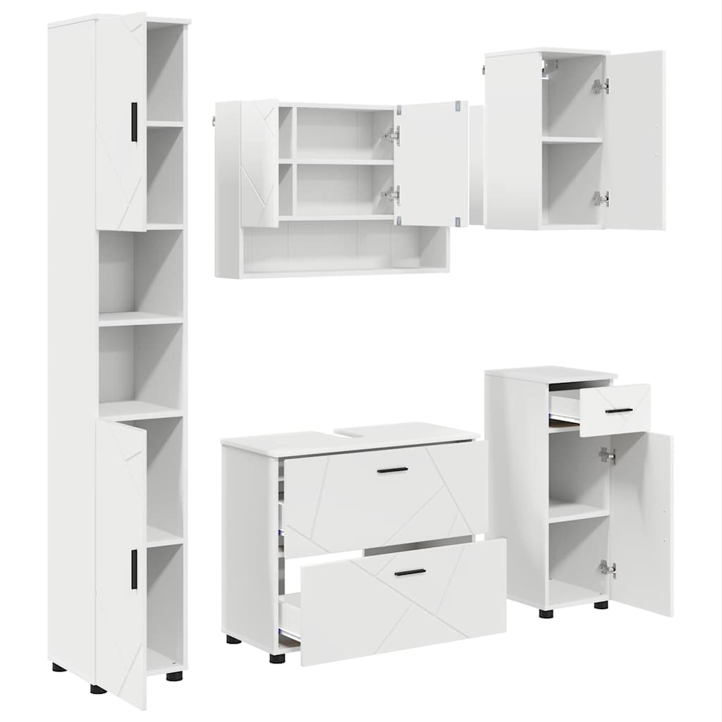 Bathroom Furniture Set 5 pcs White
