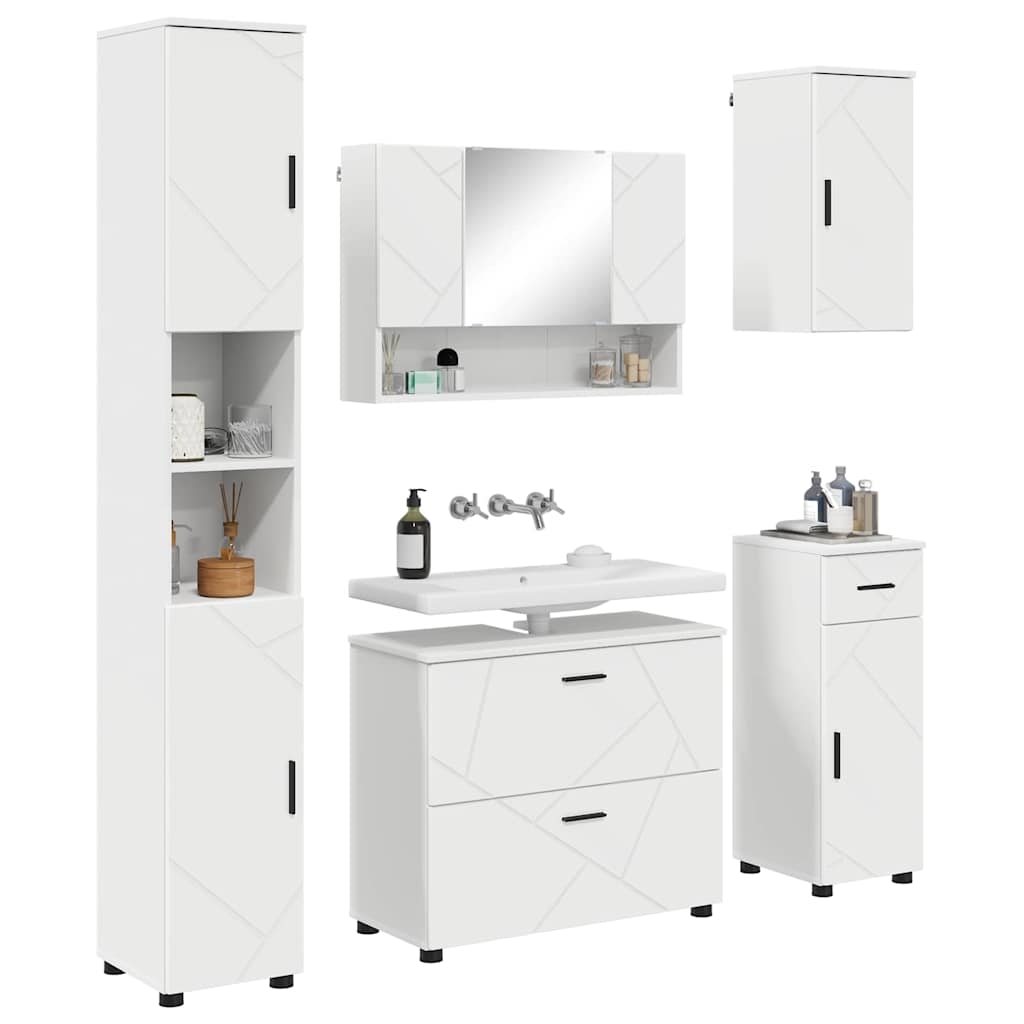 Bathroom Furniture Set 5 pcs White