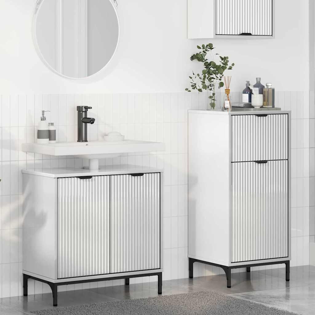 Bathroom Furniture Set 2 pcs High gloss white