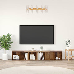 2 Piece TV Cabinet Set 107x35x37 cm Engineered Wood Old wood