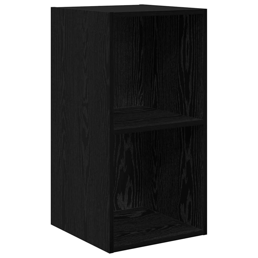 vidaXL TV Cabinet Set 2 pcs Black Oak Engineered Wood 5