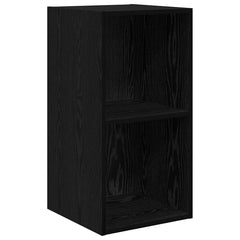 vidaXL TV Cabinet Set 2 pcs Black Oak Engineered Wood 5