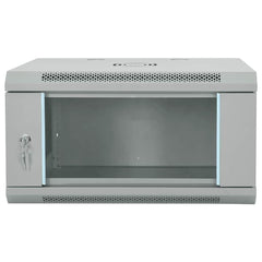vidaXL Network Cabinet with Storage Grey 60 x 45 x 35 cm Steel 3
