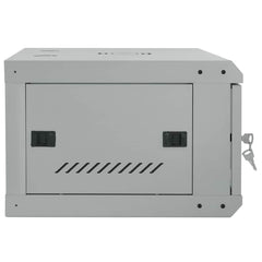 vidaXL Network Cabinet with Storage Grey 60 x 45 x 35 cm Steel 4