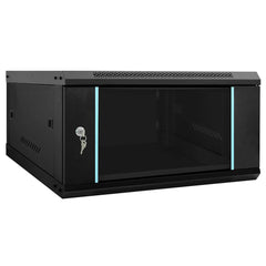 vidaXL Network Cabinet with Storage Steel Black