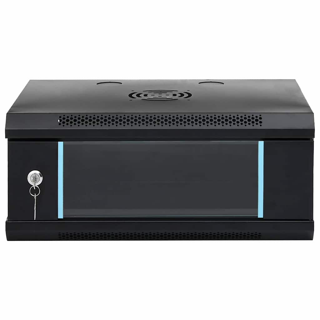 vidaXL Network Cabinet with Storage Black 53 x 45 x 21 cm Steel 3
