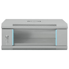 vidaXL Network Cabinet with Storage Grey 53 x 45 x 21 cm Steel 3