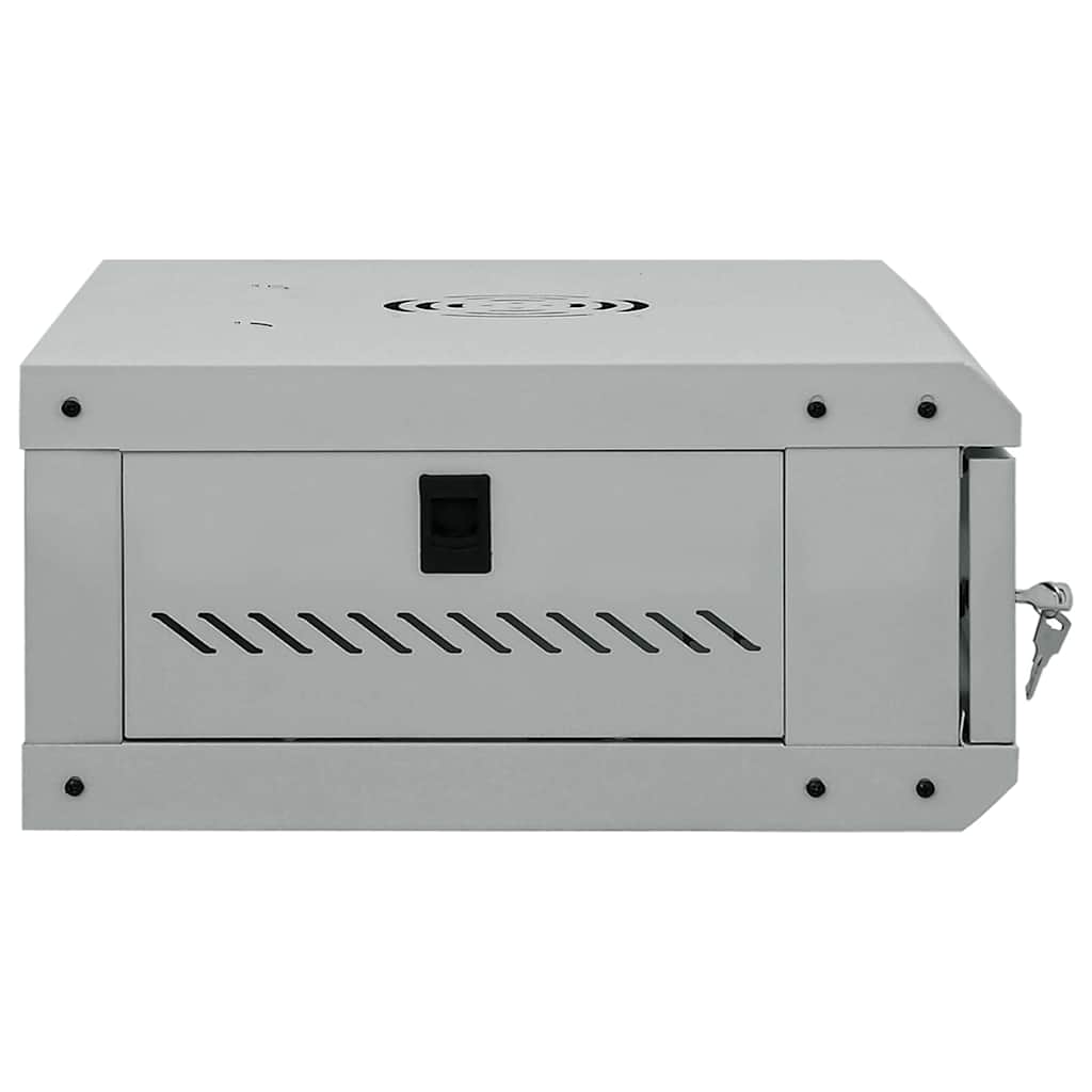 vidaXL Network Cabinet with Storage Grey 53 x 45 x 21 cm Steel 4