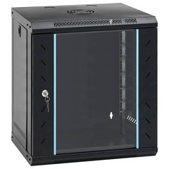 vidaXL Network Cabinet with Storage Steel Black