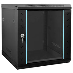 vidaXL Network Cabinet with Storage Steel Black