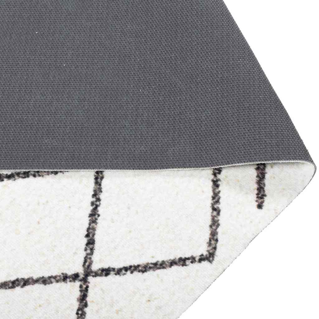 vidaXL Kitchen Rug White 180 x 60 cm Velvet 4