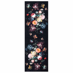 vidaXL Kitchen Rug Black 180 x 60 cm Velvet 2