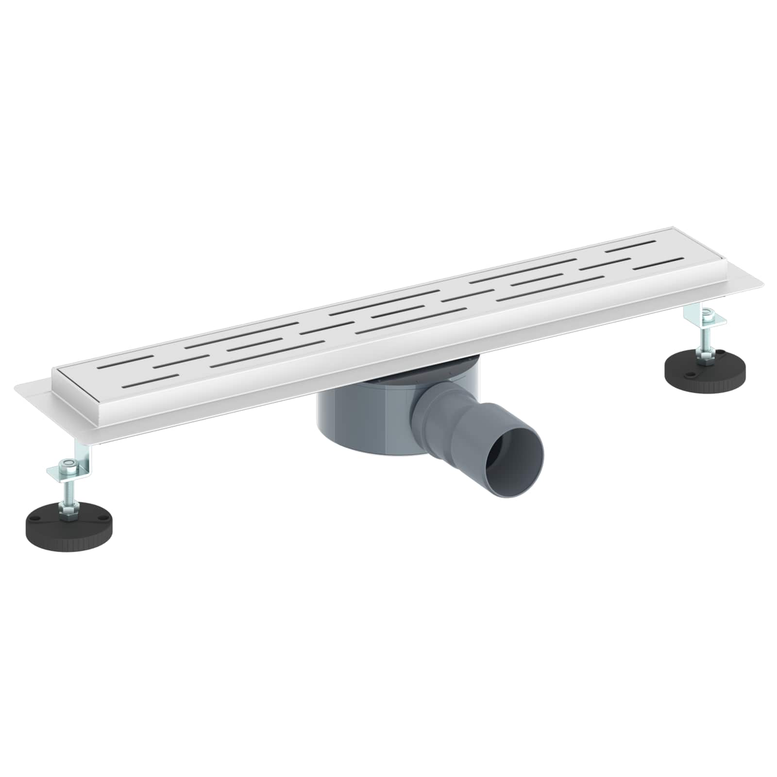 vidaXL Shower Drain Line Design with 360° Siphon Silver 50 cm 2
