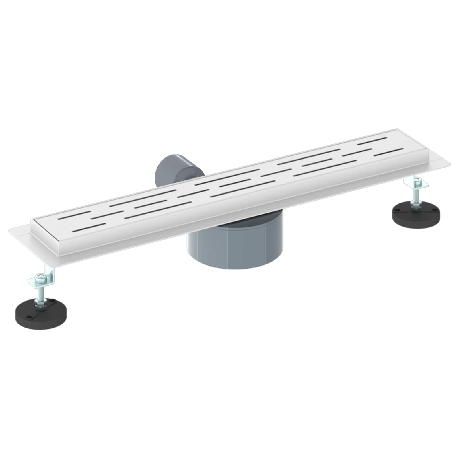 vidaXL Shower Drain Line Design with 360° Siphon Silver 50 cm 6
