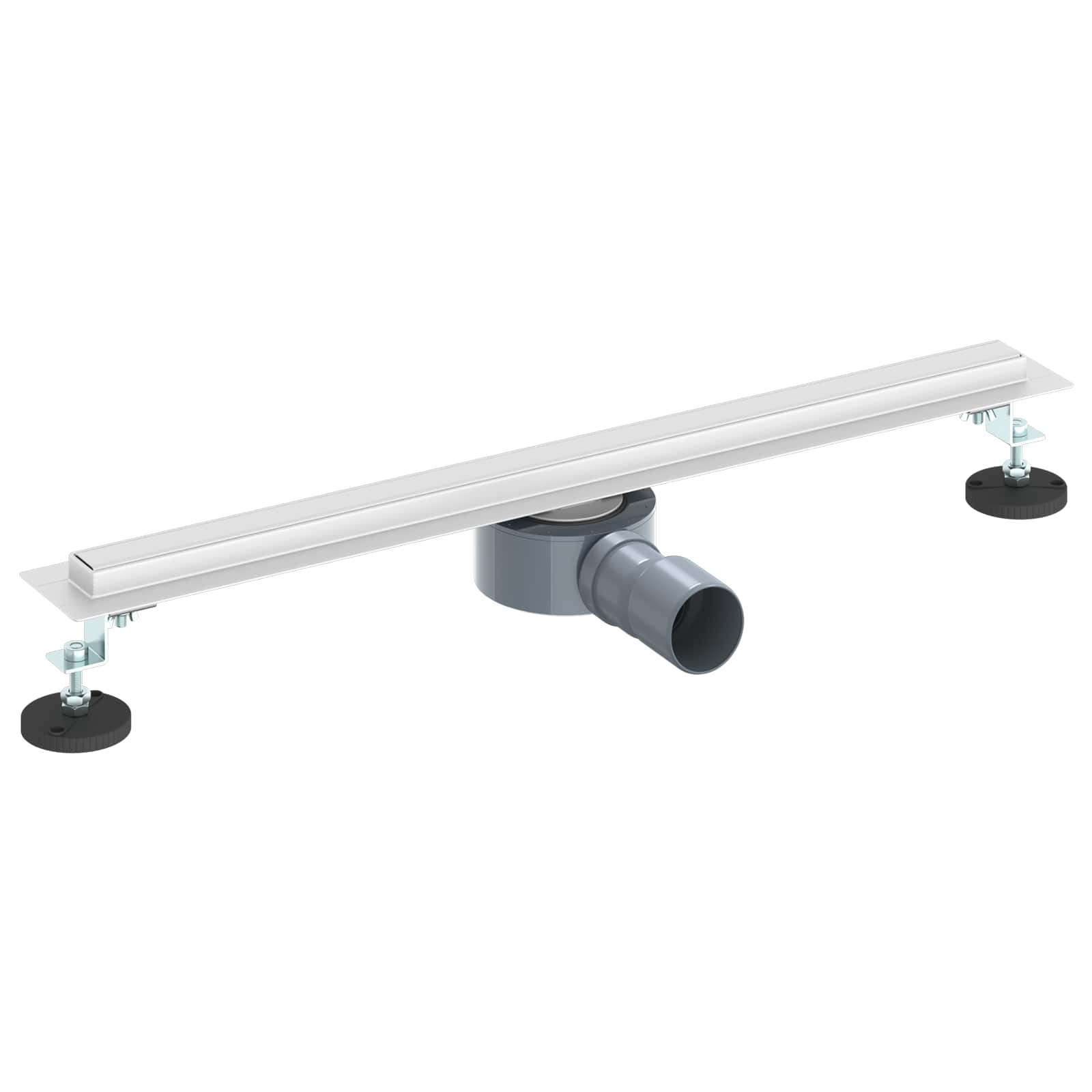 vidaXL 360° Shower Drain with Slim Model Silver 60 cm 2