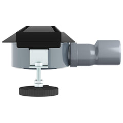 vidaXL Shower Drain 2-in-1 with 360° Siphon Black 50 cm 5
