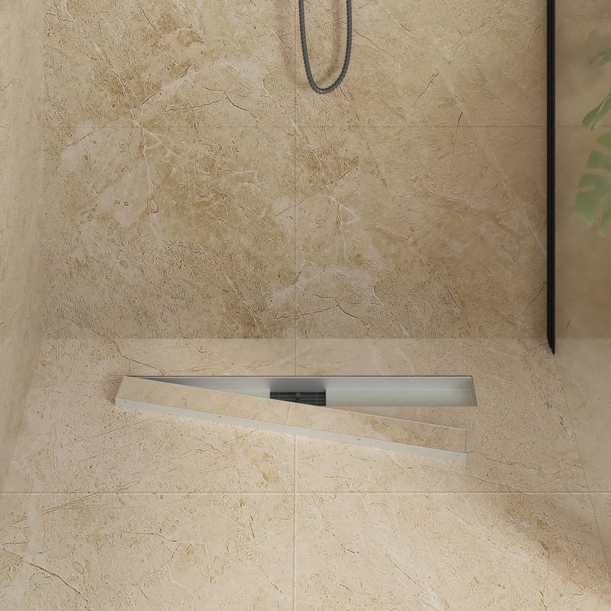 2 in 1 Shower Drain Stainless Steel 304 Silver 70 cm