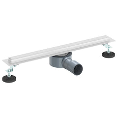 vidaXL 360° Shower Drain with Slim Model Silver 50 cm 2