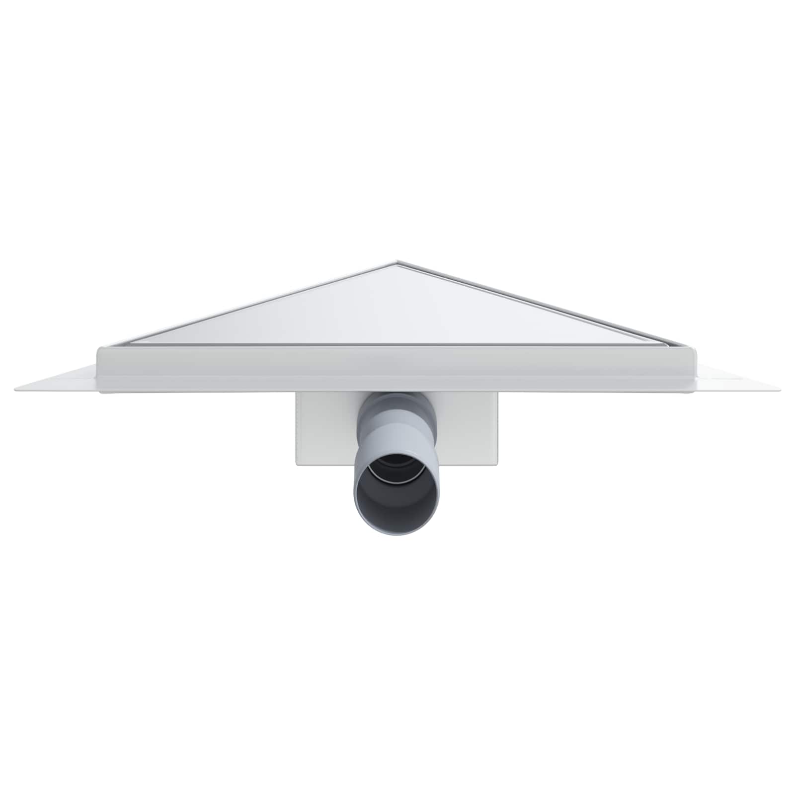 vidaXL 2 in 1 Triangle Shower Drain Silver 32 x 32 x 7.5 cm 4