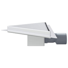 vidaXL 2 in 1 Triangle Shower Drain Silver 32 x 32 x 7.5 cm 5
