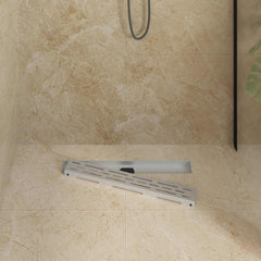vidaXL Shower Drain Line Design with 360° Siphon Silver 60 cm 3