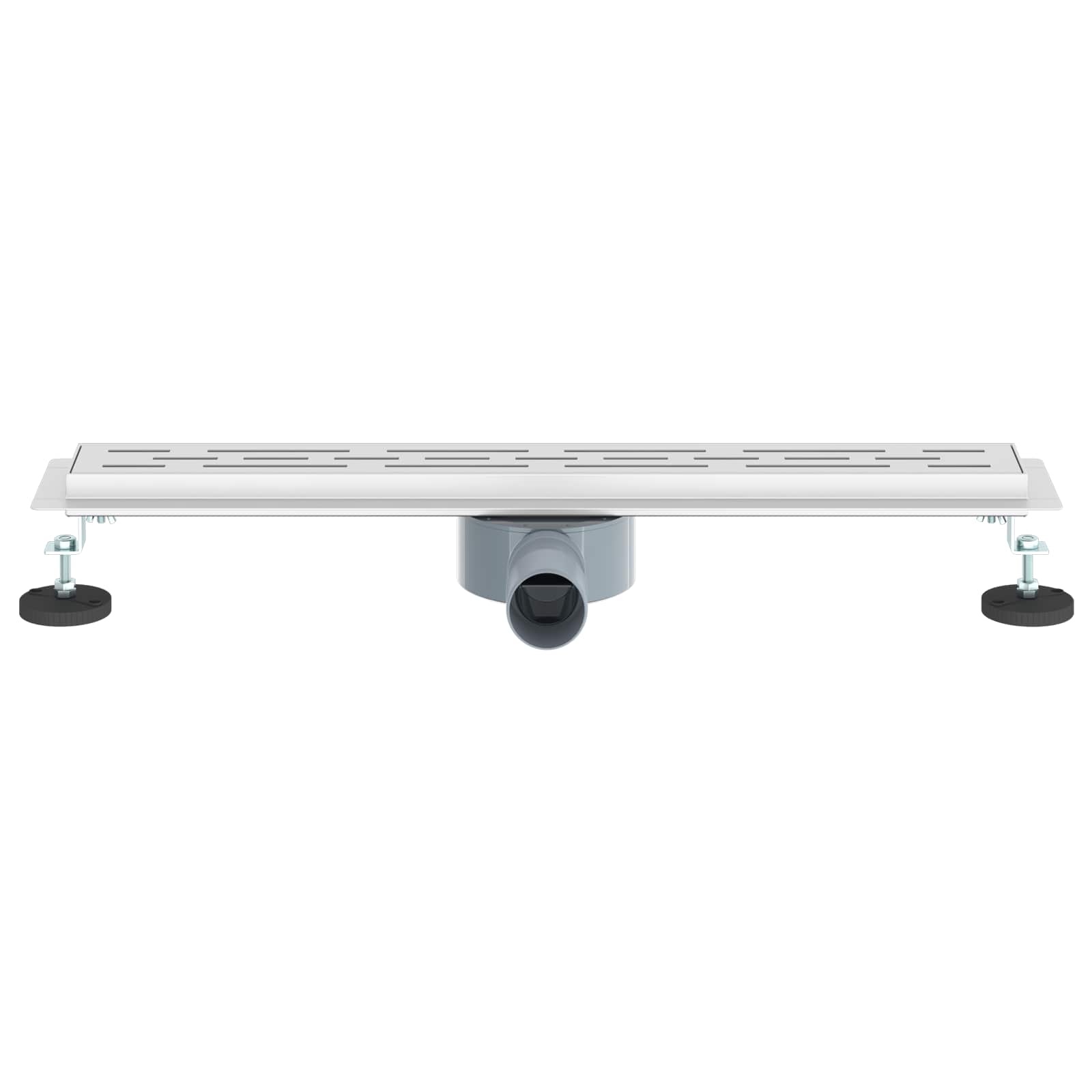 vidaXL Shower Drain Line Design with 360° Siphon Silver 60 cm 4