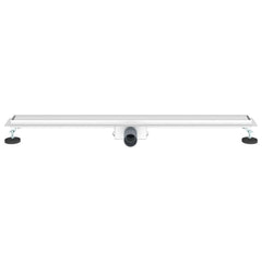 vidaXL 2 in 1 Shower Drain Silver 100 cm Stainless Steel 304 4