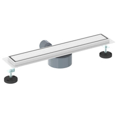 vidaXL Shower Drain 2-in-1 with 360° Siphon Silver 54 x 11 x 9.5 cm 6