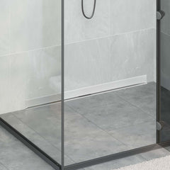 Wall Mounted Shower Drain Silver Stainless Steel 304 100 cm