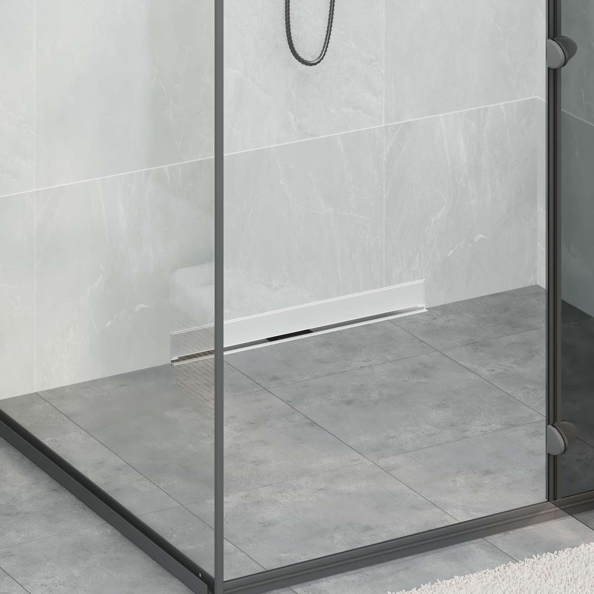 Wall Mounted Shower Drain Silver Stainless Steel 304 60 cm