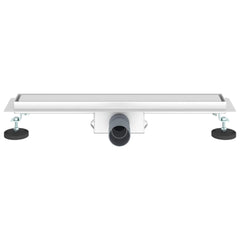 vidaXL 2 in 1 Shower Drain Silver 50 cm Stainless Steel 304 4