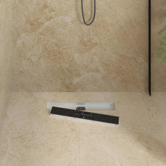 vidaXL Shower Drain Glass Cover with 360° Siphon Black 50 cm 3