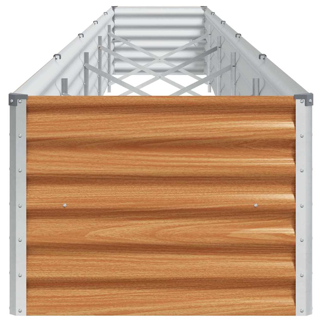 vidaXL Garden Raised Bed Light Brown 485 x 50 x 36 cm Galvanised Steel 6