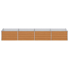 vidaXL Garden Raised Bed Light Brown 320 x 80 x 45 cm Galvanised Steel 5