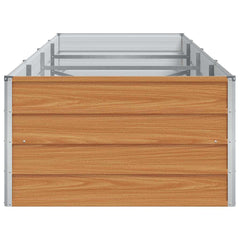 vidaXL Garden Raised Bed Light Brown 320 x 80 x 45 cm Galvanised Steel 6