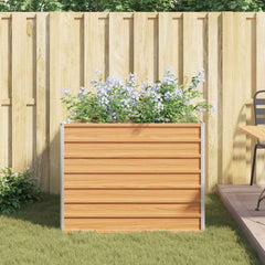 vidaXL Garden Raised Bed Light Brown 100 x 100 x 77 cm 4