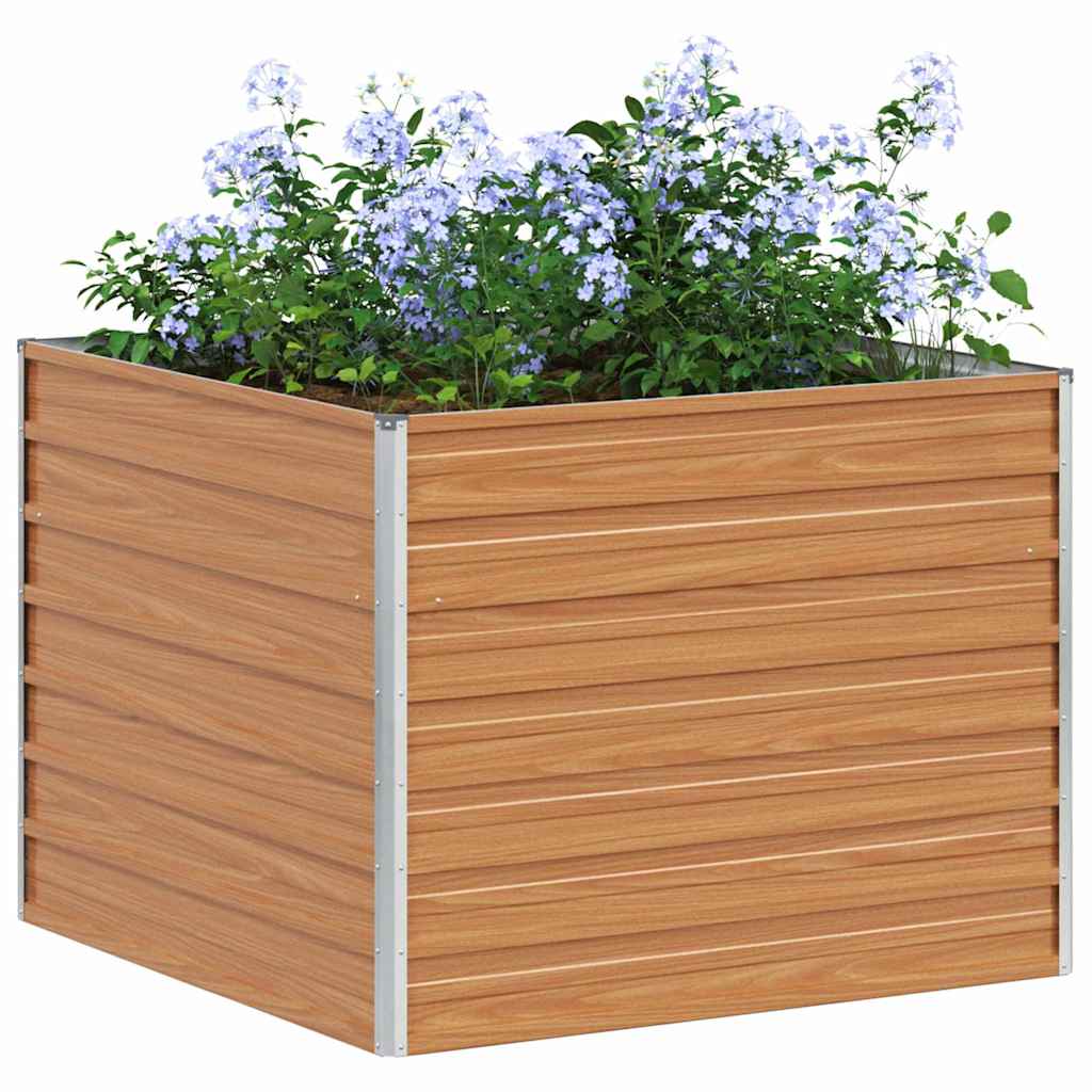 vidaXL Garden Raised Bed Light Brown 100 x 100 x 77 cm 3