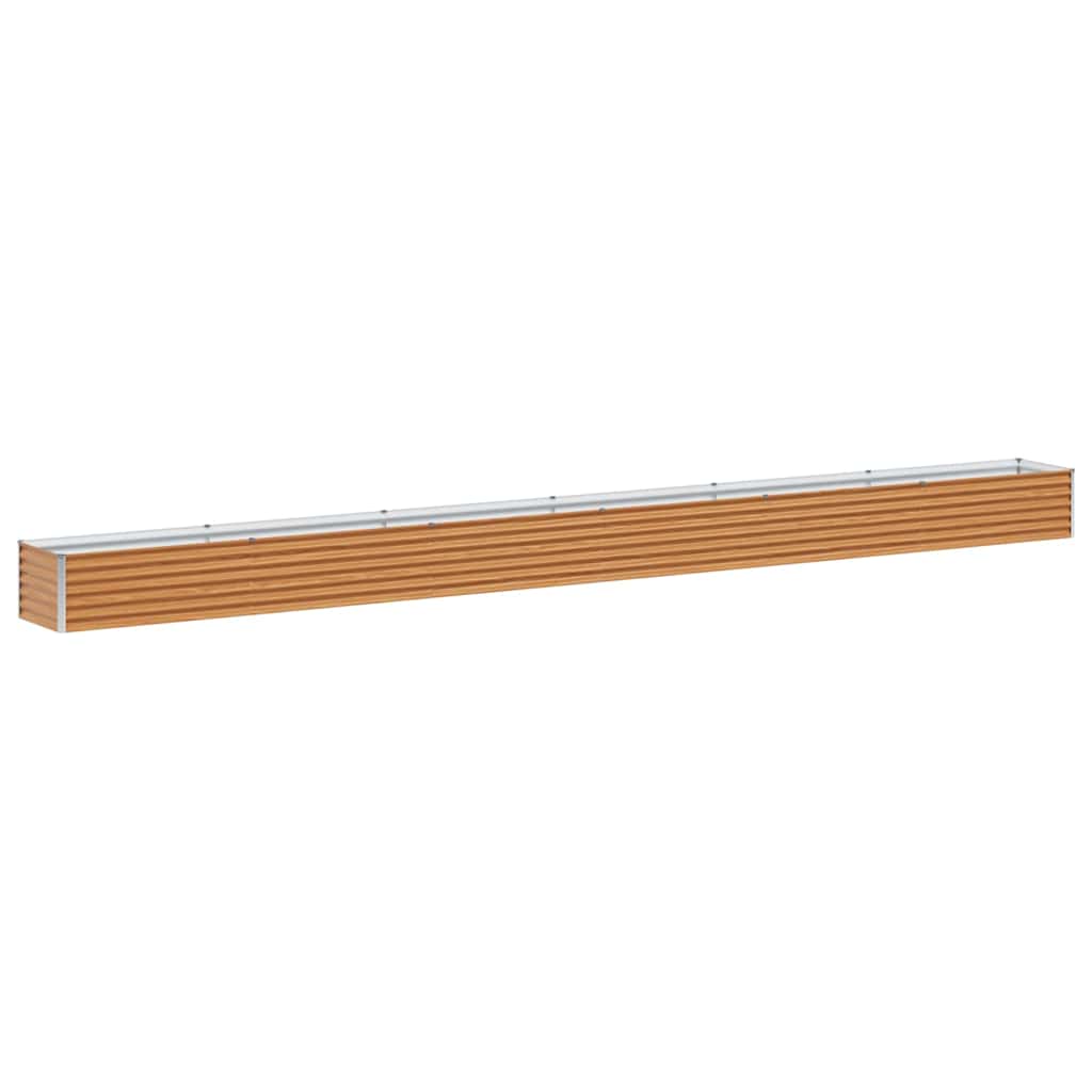 vidaXL Garden Raised Bed Light Brown 582 x 50 x 36 cm Galvanised Steel 2