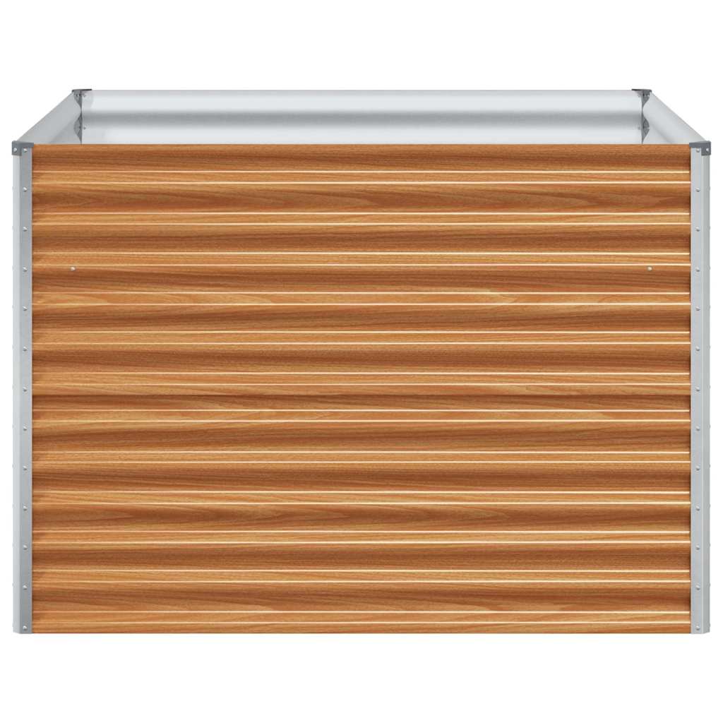 vidaXL Garden Raised Bed Light Brown 98 x 100 x 68 cm Galvanised Steel 5