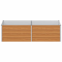 vidaXL Garden Raised Bed Light Brown 160 x 80 x 45 cm Galvanised Steel 5