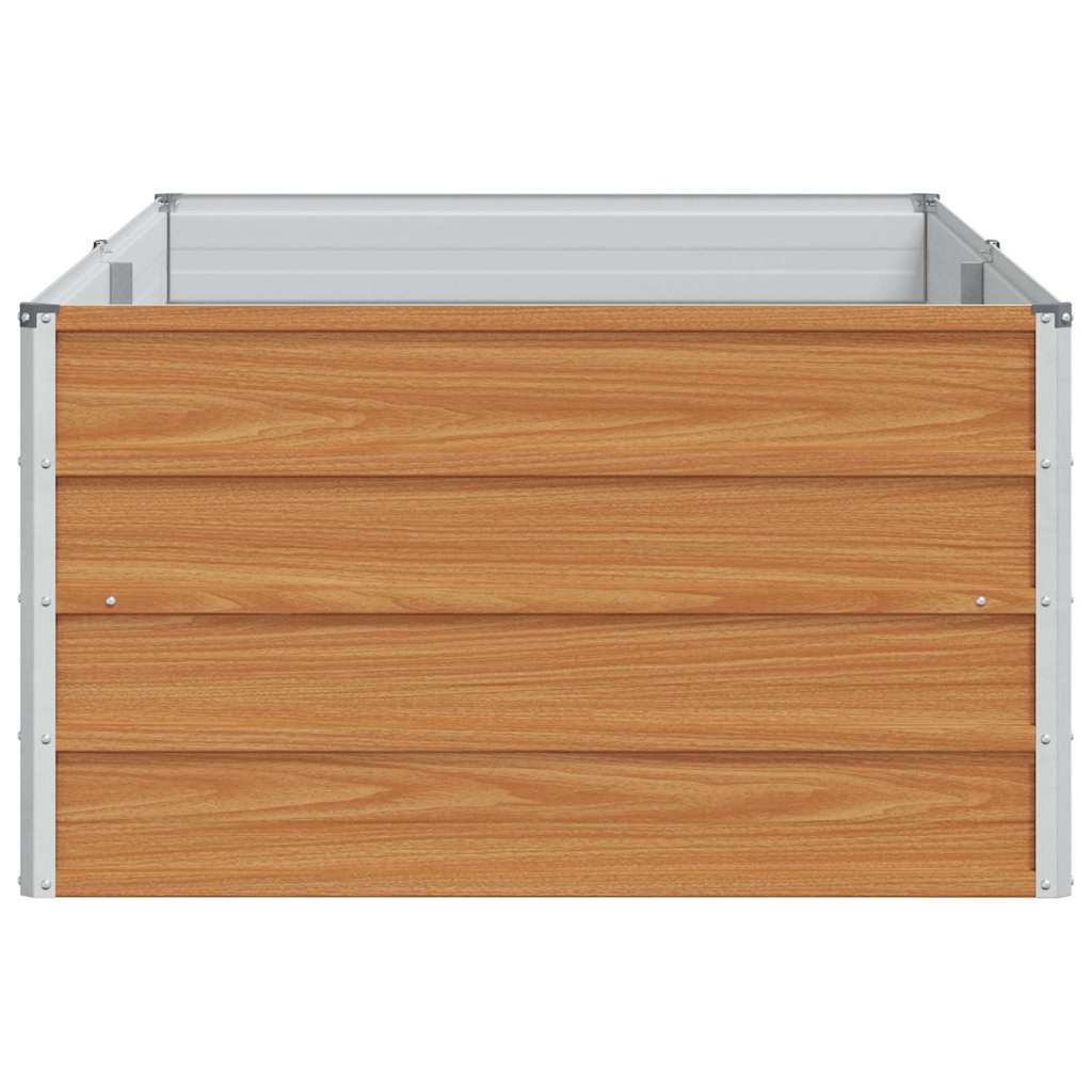 vidaXL Garden Raised Bed Light Brown 160 x 80 x 45 cm Galvanised Steel 6