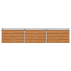 vidaXL Garden Raised Bed Light Brown 240 x 40 x 45 cm Galvanised Steel 5