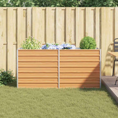 vidaXL Garden Raised Bed Light Brown 160 x 40 x 77 cm Galvanised Steel 4